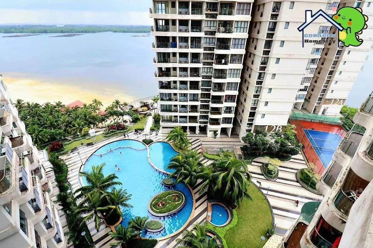 Lägenhet Luxurious Seaview 3Br Danga Bay Royal Strand By Gdragon Homestay Johor Bahru Malaysia