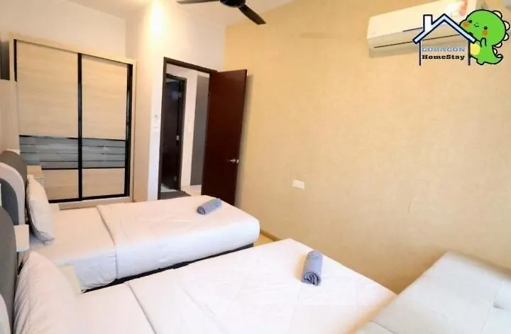 Luxurious Seaview 3Br Danga Bay Royal Strand By Gdragon Homestay Johor Bahru Lägenhet