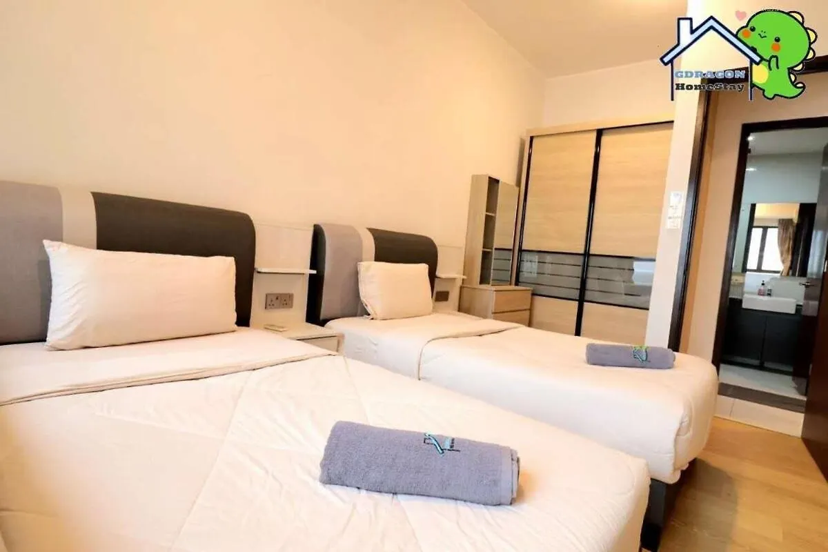 Lägenhet Luxurious Seaview 3Br Danga Bay Royal Strand By Gdragon Homestay Johor Bahru
